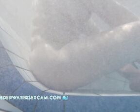 NEW! This young, busty girl is using the small massage jets exactly as their inventor intended