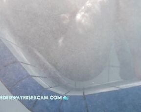 NEW! This young, busty girl is using the small massage jets exactly as their inventor intended