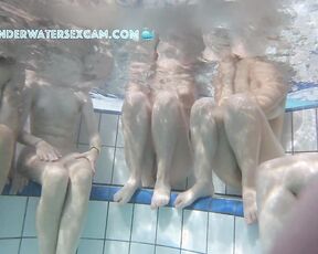 NEW! That's what I dream about at night! Five hot teen girls and me all alone in the hot tub, and they're all playing with me