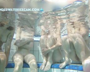 NEW! That's what I dream about at night! Five hot teen girls and me all alone in the hot tub, and they're all playing with me