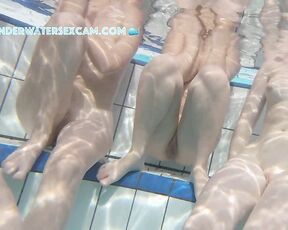 NEW! That's what I dream about at night! Five hot teen girls and me all alone in the hot tub, and they're all playing with me