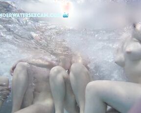 NEW! That's what I dream about at night! Five hot teen girls and me all alone in the hot tub, and they're all playing with me