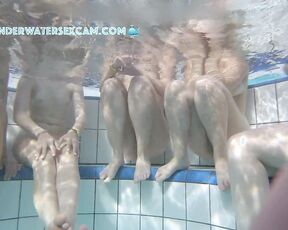 NEW! That's what I dream about at night! Five hot teen girls and me all alone in the hot tub, and they're all playing with me