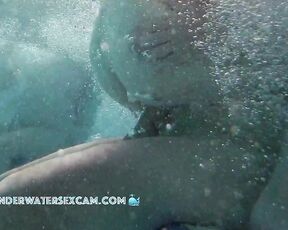NEW! This couple is having fun together with his big, hard cock while the bubbles are on and no one can really see