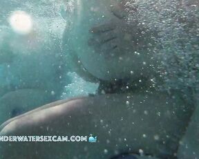 NEW! This couple is having fun together with his big, hard cock while the bubbles are on and no one can really see