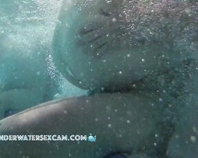 NEW! This couple is having fun together with his big, hard cock while the bubbles are on and no one can really see