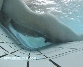 NEW! I was hoping she'd masturbate on the underwater lounger, but instead her boyfriend is doing it