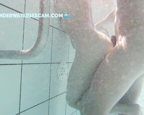 NEW! This hot girl is fully embracing her lust and letting herself be satisfied by a big cock AND an underwater jet