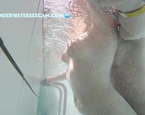 NEW! This hot girl is fully embracing her lust and letting herself be satisfied by a big cock AND an underwater jet