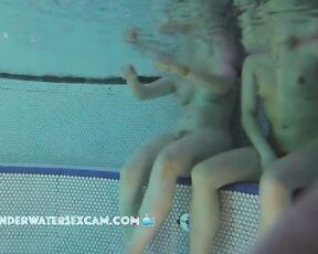 NEW! These two girls really get their kicks sitting naked in the hot tub