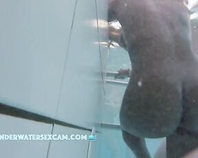 NEW! This African girl is really surprised at how sexy it feels to be naked in the warm water in front of other people.