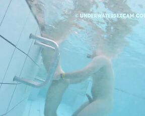 NEW! While she's having sex with the underwater jet, he gets jealous and wants to have fucking too