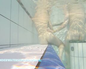 NEW! I always wonder if lesbian girls ever want to try it with a big, hard cock in the pool