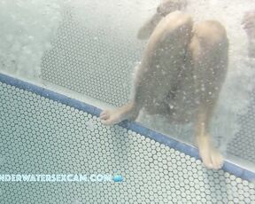 NEW! She loves having her pussy and her extremely long legs massaged by the bubbles in the hot tub
