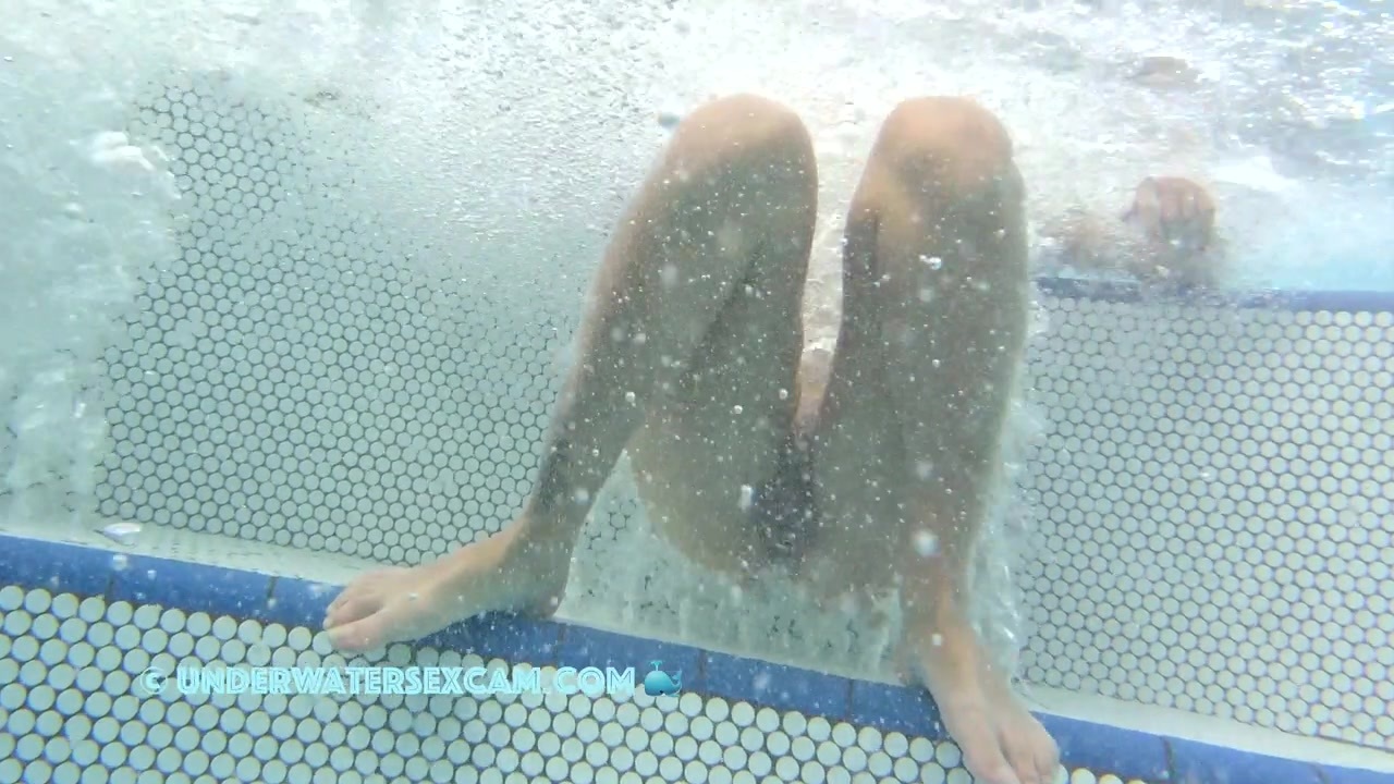 NEW! She loves having her pussy and her extremely long legs massaged by the bubbles in the hot tub