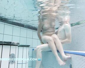 NEW! It's hard to hide a big, thick, hard, long dick even in the water, but she loves it!