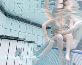 NEW! It's hard to hide a big, thick, hard, long dick even in the water, but she loves it!