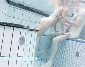 NEW! It's hard to hide a big, thick, hard, long dick even in the water, but she loves it!