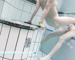 NEW! It's hard to hide a big, thick, hard, long dick even in the water, but she loves it!
