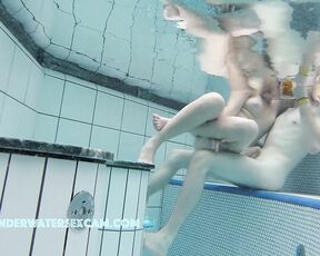 NEW! It's hard to hide a big, thick, hard, long dick even in the water, but she loves it!