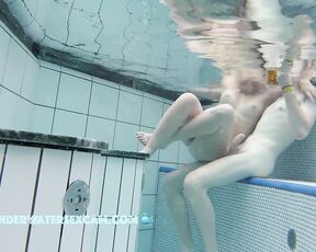 NEW! It's hard to hide a big, thick, hard, long dick even in the water, but she loves it!