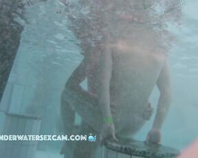 NEW! This completely shameless 18+ teen girl gets thoroughly fucked in the public pool while everyone watches