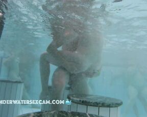 NEW! This completely shameless 18+ teen girl gets thoroughly fucked in the public pool while everyone watches