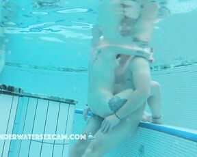 NEW! The young couple with all the tattoos is just playing around in the water a bit and clearly enjoying being naked