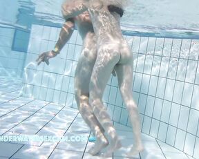 NEW! She's not quite sure how to act when she's in the pool naked for the first time, but I have an idea!
