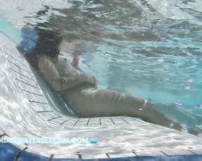 NEW! This hot teen girl is naked in a public sauna pool for the first time and would love to have sex underwater