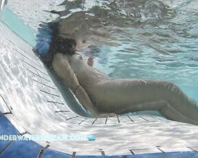 NEW! This hot teen girl is naked in a public sauna pool for the first time and would love to have sex underwater