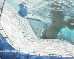 NEW! This hot teen girl is naked in a public sauna pool for the first time and would love to have sex underwater