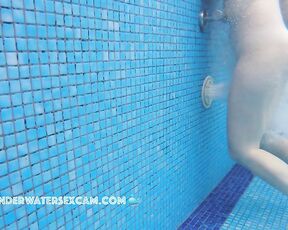 NEW! This hot MILF absolutely has to satisfy her lust right away, so she fucks the underwater jet