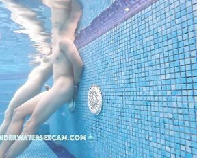 NEW! It's always a pleasure to see such nice young people naked and turned on in the sauna pool.