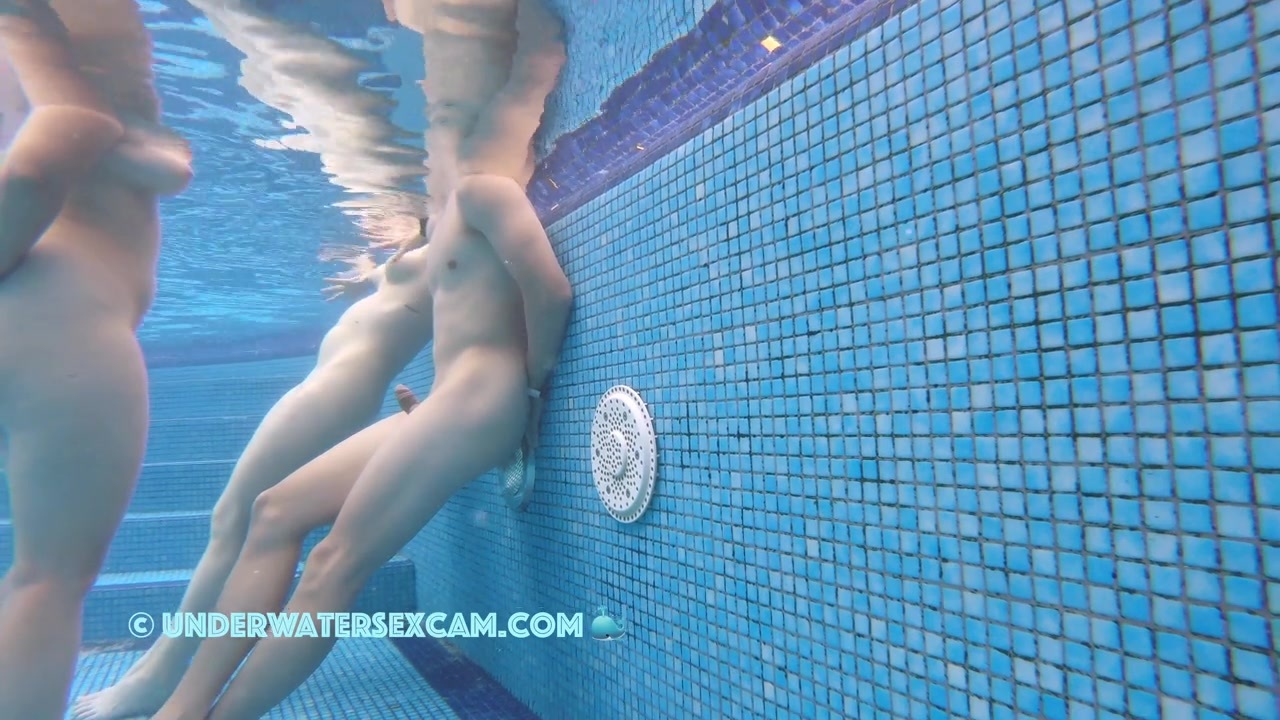 NEW! It's always a pleasure to see such nice young people naked and turned on in the sauna pool.