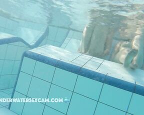 NEW! Even from a distance, you can see how hard her nipples have gotten and how turned on she is