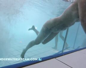 NEW! This cute girl is doing some kind of sport, but being naked in the water seems to be turning her on, too.