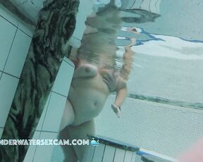 NEW! This really fat girl gets fucked in the ass at the public pool while her friend watches—and so does our cameraman