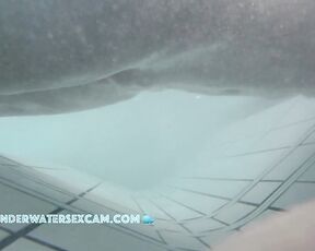 NEW! The horny voyeur caught this Spanish woman masturbating with the underwater jets on the lounger.