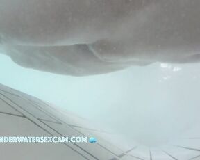 NEW! The horny voyeur caught this Spanish woman masturbating with the underwater jets on the lounger.