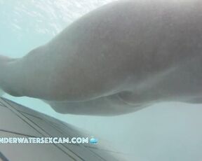 NEW! The horny voyeur caught this Spanish woman masturbating with the underwater jets on the lounger.
