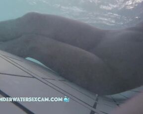 NEW! The horny voyeur caught this Spanish woman masturbating with the underwater jets on the lounger.