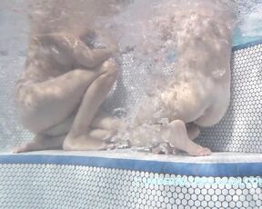 NEW! Some girls in the hot tub prefer to sit like that—maybe because it gives their pussies a better massage?