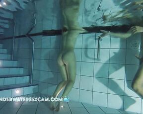 NEW! His cock gets hard and casts a big shadow on the pool wall ;-) He wants to fuck the teen18+ girl!