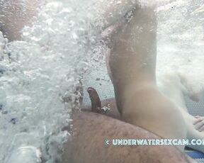 NEW! She wants to get fucked in the jacuzzi, so she takes his cock and rubs it hard