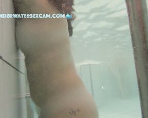 NEW! This girl is having fun with the underwater jet even without her boyfriend, and then she whispers to him, “Look, he’s checking me out—how hot is that!”