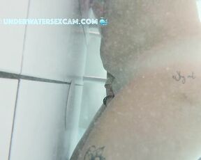 NEW! This girl is having fun with the underwater jet even without her boyfriend, and then she whispers to him, “Look, he’s checking me out—how hot is that!”