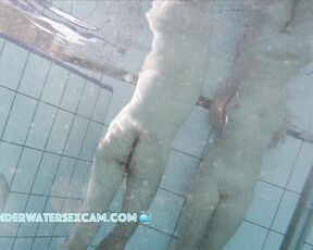 NEW! Those two would definitely love to be alone in the pool right now and really go at it, but they're shy.