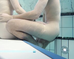 NEW! They're both only 18, but they already know exactly what they're doing! She's playing with his dick the whole time ;-)