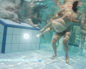 NEW! He carries his girlfriend the whole time because the sauna pool is packed with naked people ;-)